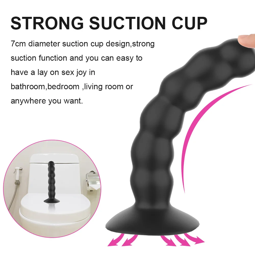 Anal Beads Strong Suction Cup 10 Modes Vibrator Sex Toys for Women Men Vagina Prostate Massage Wireless Remote Control Butt Plug