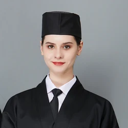 Japan and South Korea Chef Hat Restaurant Sushi White Cap Baking Gauze Food Men and Women Work Hat Waiter Breathable Cook Hat