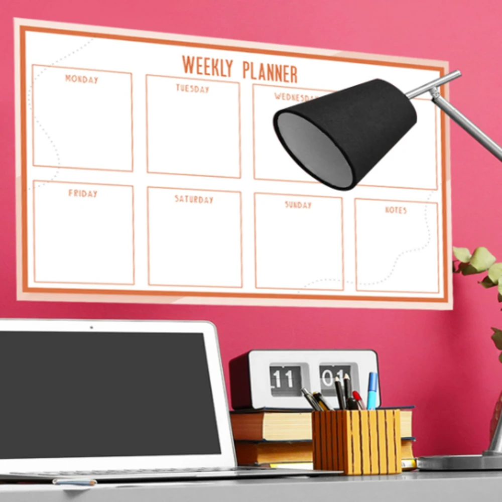 أسبوعي شهري مخطط الجدول سبورة مسح جاف بيضاء ستيكر للثلاجة نشرة المجلس للملاحظات رسالة وجبة ستيكر للثلاجة s