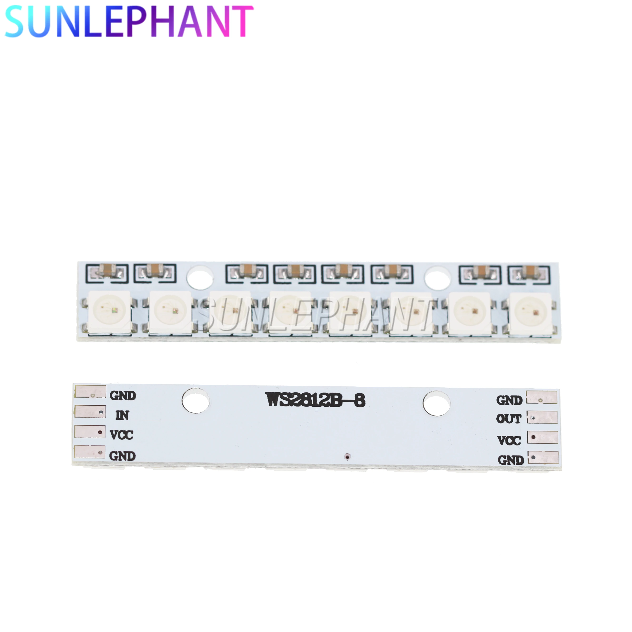 8 Channel WS2812 WS2812B WS 2811 5050 RGB LED Lamp Panel Module 5V 8 Bit Rainbow LED Precise