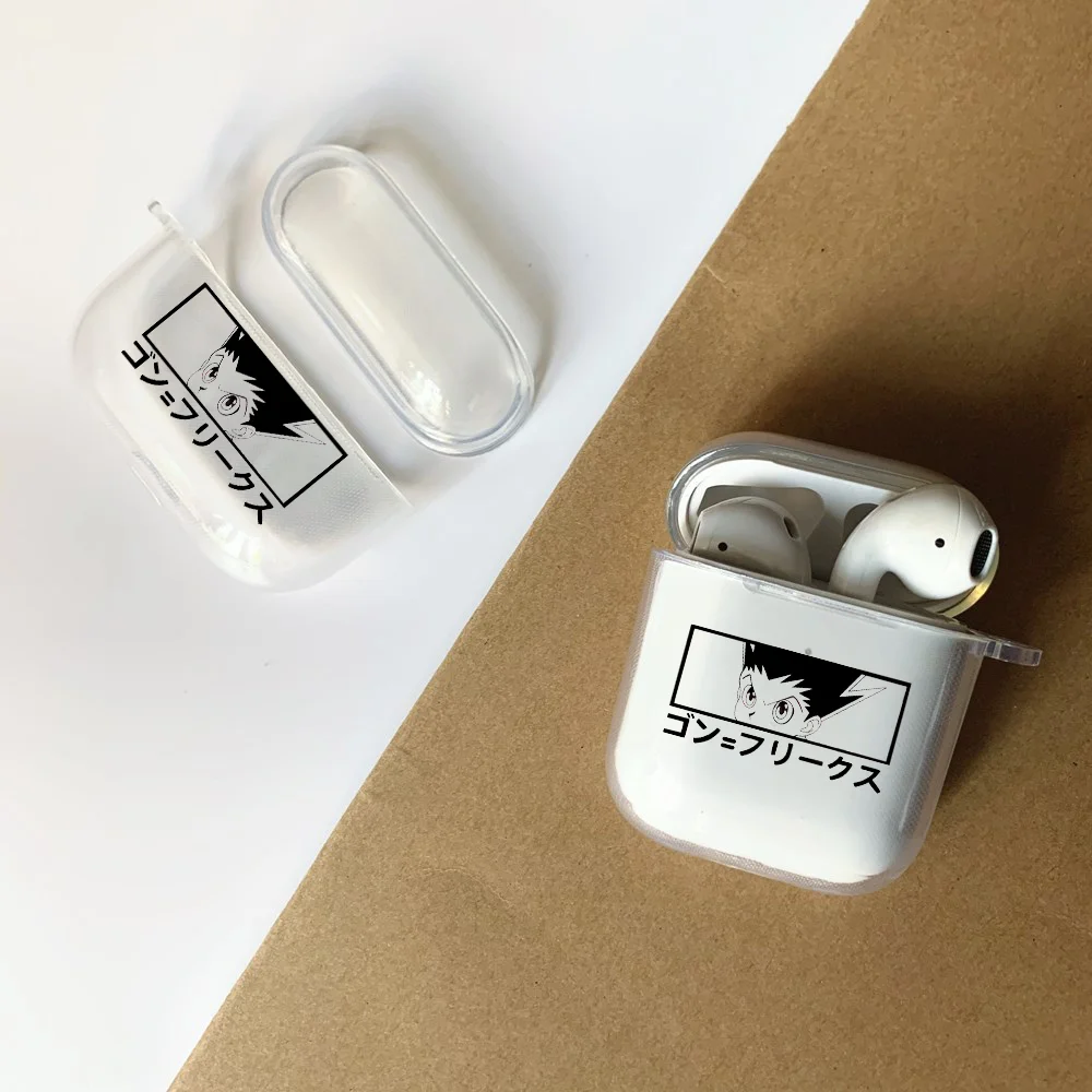 هنتر x هنتر HXH أنيمي هنتر X هنتر 3 كيس الهواء جراب ل Airpods 2 1 حالات ل Air pod برو واضح لطيف لينة شفافة كوكه