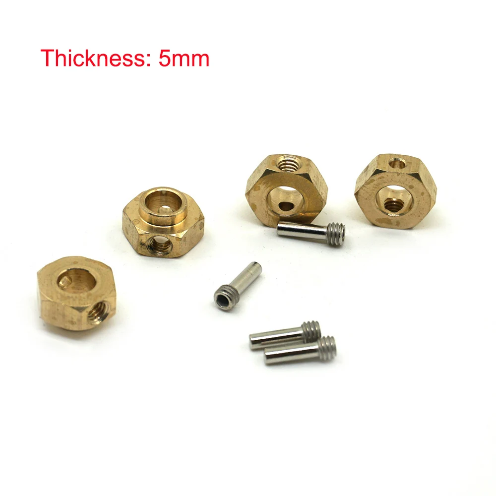 AXSPEED 5/8/9/10/11/12/15/20 mm schweres Messing 12 mm Radnaben Sechskant verlängerter Adapter für TRX-4 TRX-6 1/10 RC Crawler Autoteile – Detail 9