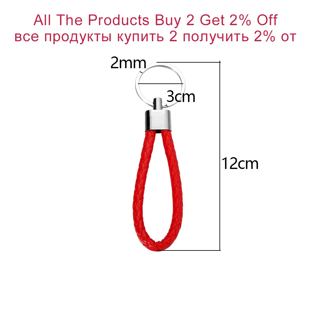 5Pcs/Pack PU Leather Braided Woven Rope Keychain DIY Bag Pendant Key Chain Holder Car Keyring Simple Multiuse Key Holder Gifts