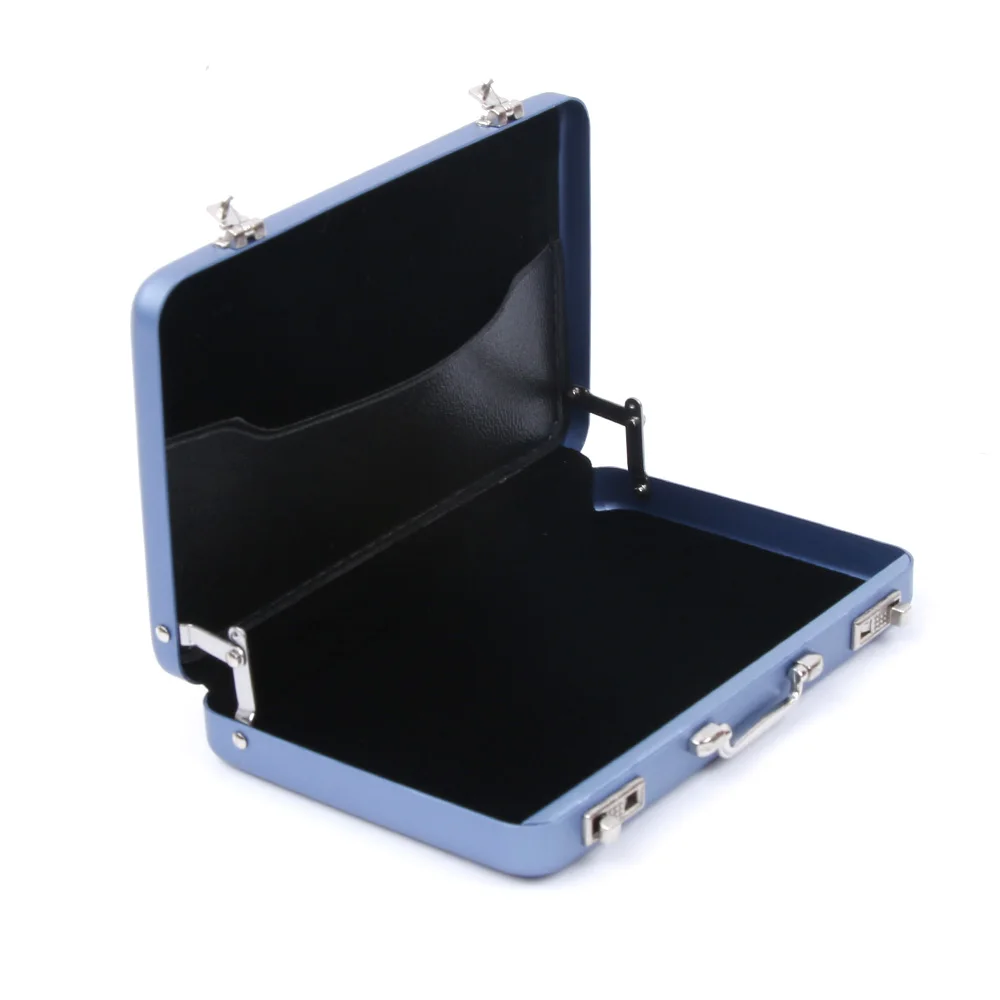 Mini Aluminum Storage Box Business ID Credit Card Holder Suitcase Bank Card Box Holder Jewelry Case Rectangle Desk Organizer