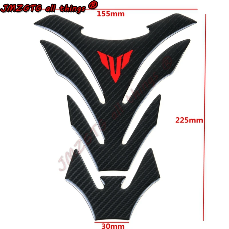 Voor Yamaha MT01 MT125 MT25 MT03 MT07 MT09 MT10 Tank Sticker 3D Carbon Look Motorcycle Tank Pad Protector Decal Stickers case