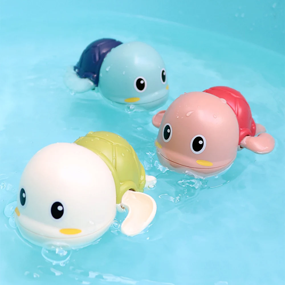 Baby Bath Swimming Bath Pool Toy Turtle Toddler Parent-child Interaction Wind-up Bath Toy Swimming Pool Accessories BPA Free