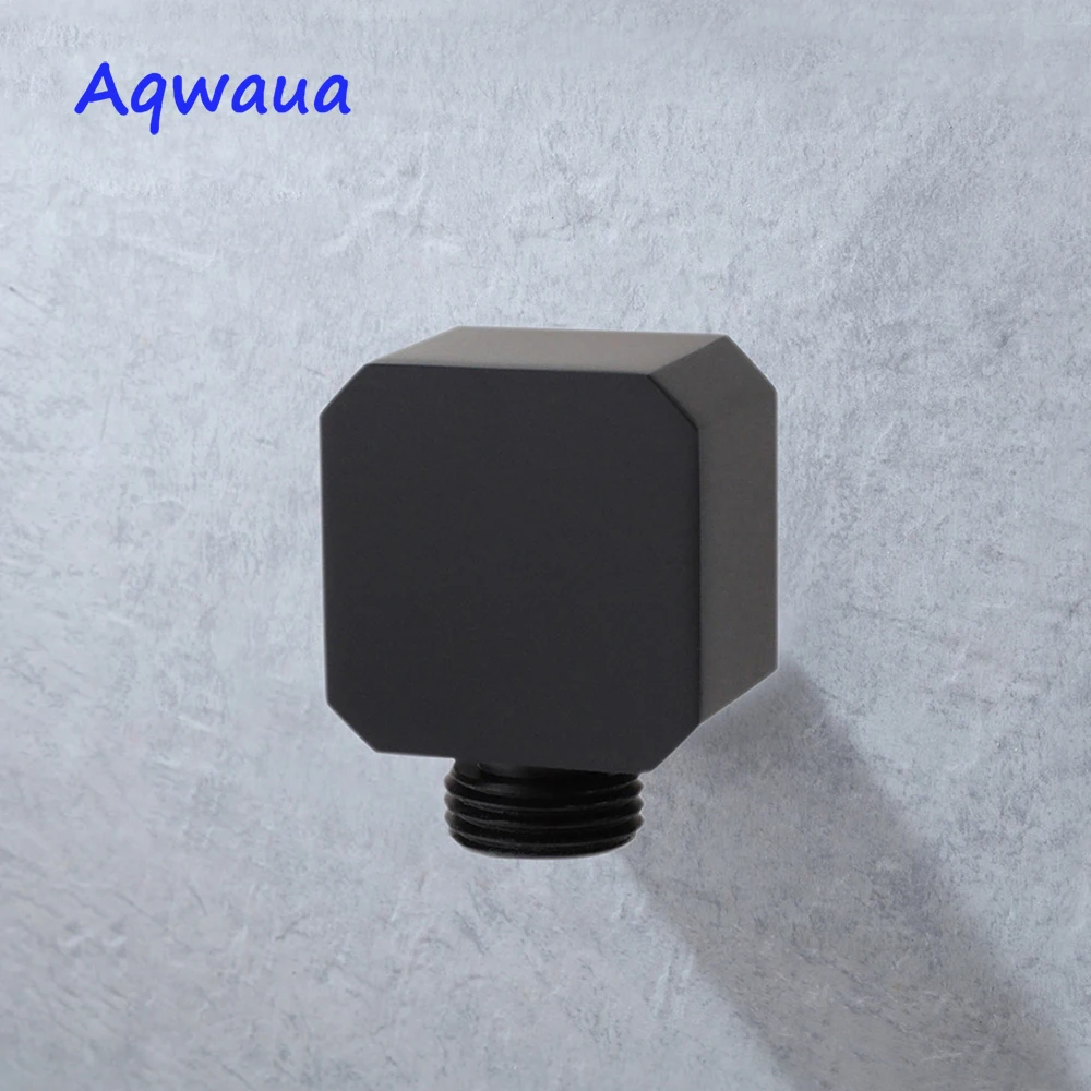 Aqwaua Shower Head Connector Bathroom Accessories Octogonal Bathroom Wall Mounted Connector Bracket for Bathroom Elbow Pipe