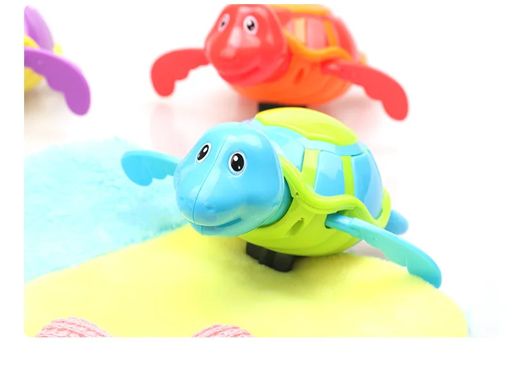 Juguete de agua con mecanismo de relojería para bebé, Tortuga de dibujos animados, juguetes de cuerda para niños, juguetes de baño de playa de verano