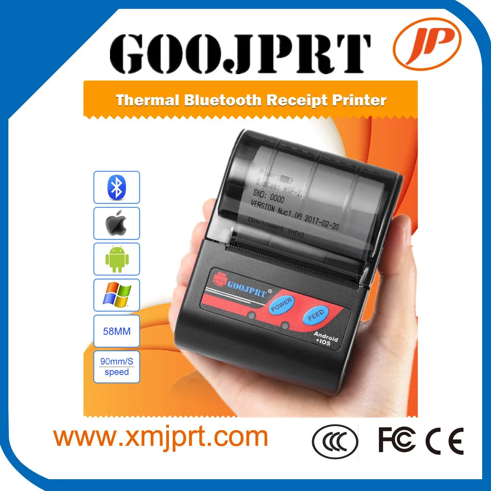 GOOJPRT MTP-2 odbiór przenośna drukarka bezprzewodowa drukarka termiczna Bluetooth z portem USB dla Android iOS Supermarket Club