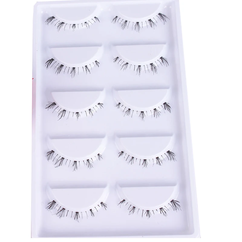 5 Pair Pure Handmade Lashes Natural Lower Eyelashes False Eyelashes Pack Lot Bottom Eyelashes Makeup Tools B06