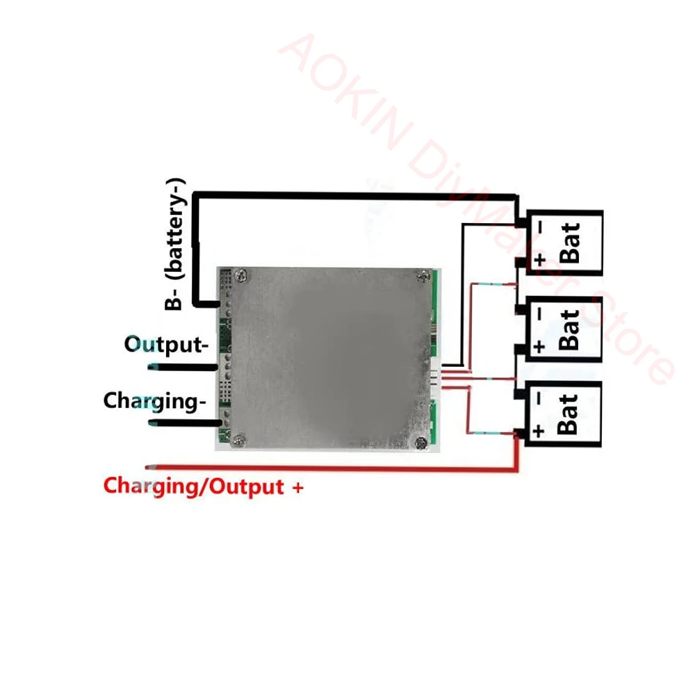 4S 12V 100A/ 3S 12 V 100A BMS Protection Board with Overcharge/Overdischarge Short Circuit Protection for LiFePO4 Battery Pack