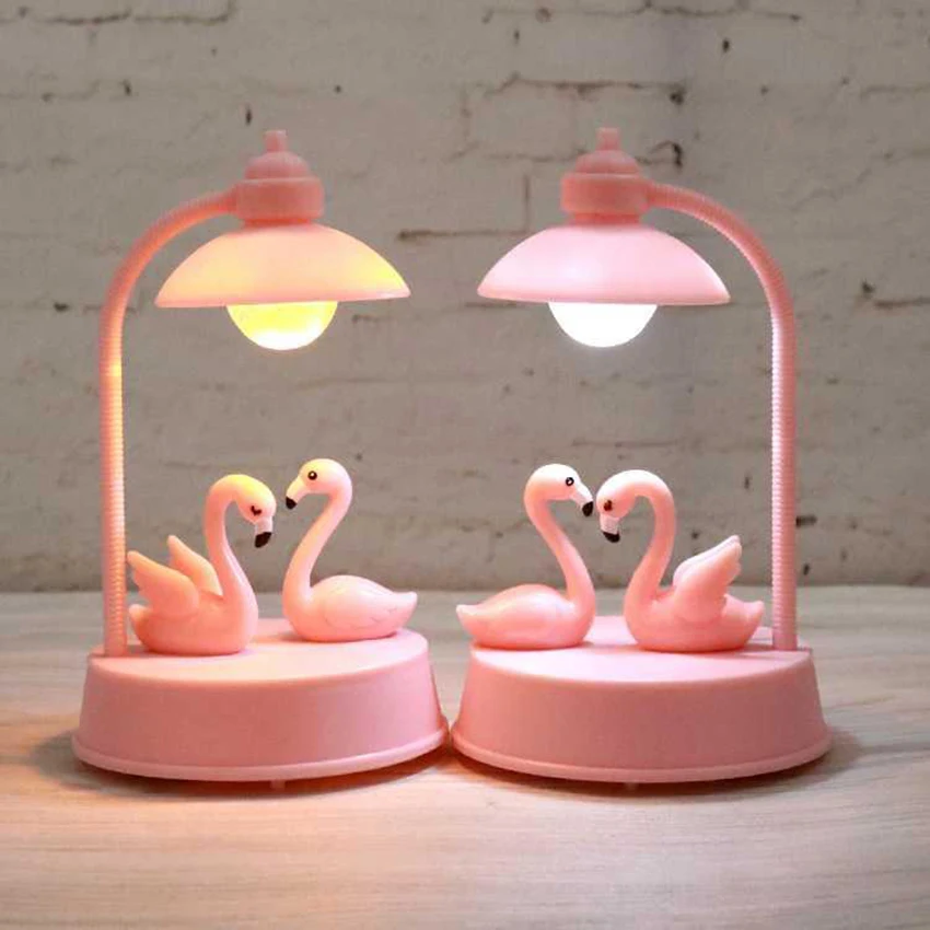 Pink Desktop Night Light for Kids, White & Warm Yellow Light, Creative Music LED Table Lamp Nursery Night Light Birthday Gift