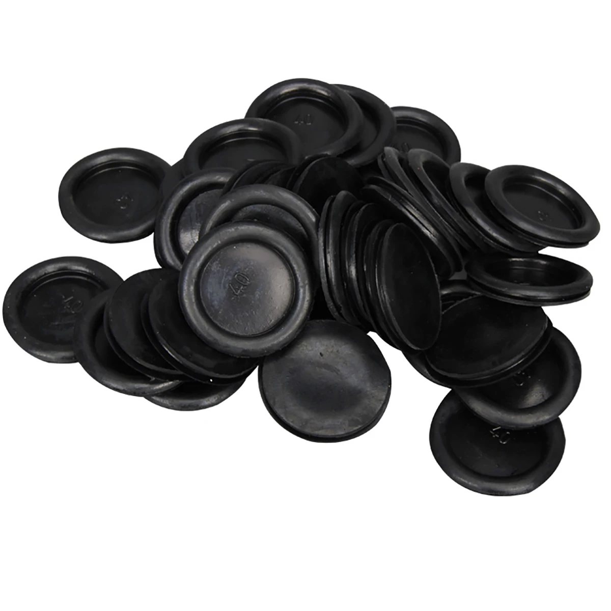 สีดำ14มม.-150มม.เดี่ยว Blanking ตาบอด Grommets เดินสายไฟปลั๊กไฟฟ้าลวดปะเก็นแพ็ค5/10/20/50Pcs