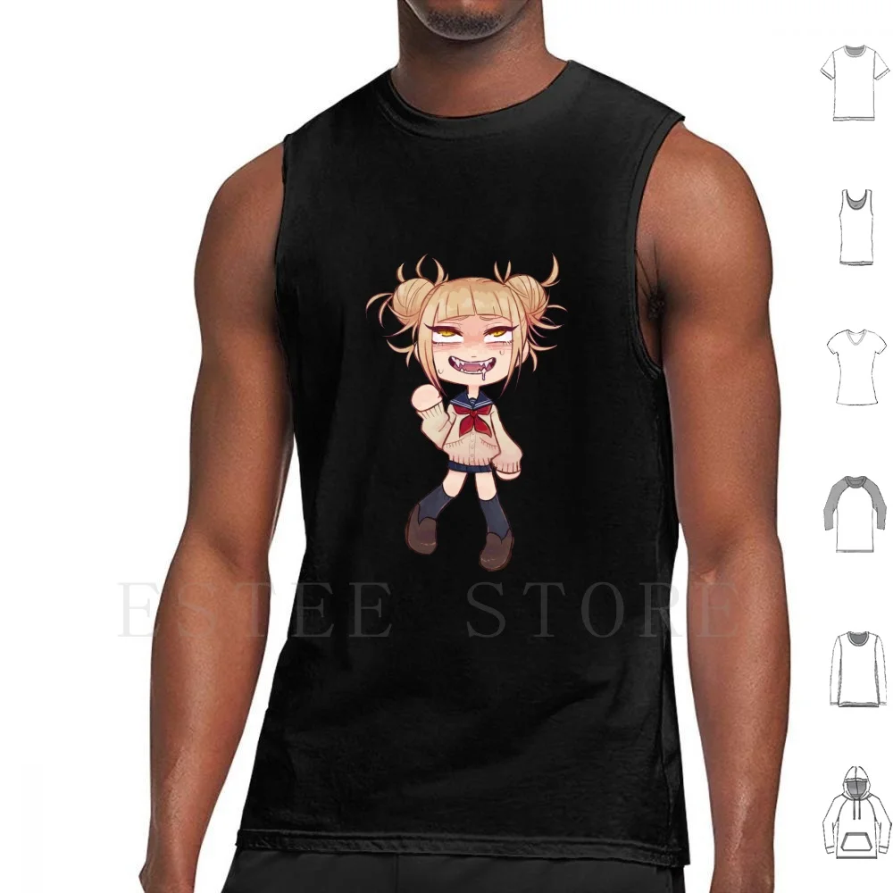 Himiko Toga Chibi Tank Tops Vest Cotton Himiko Toga Bnha Mha Waifu Anime