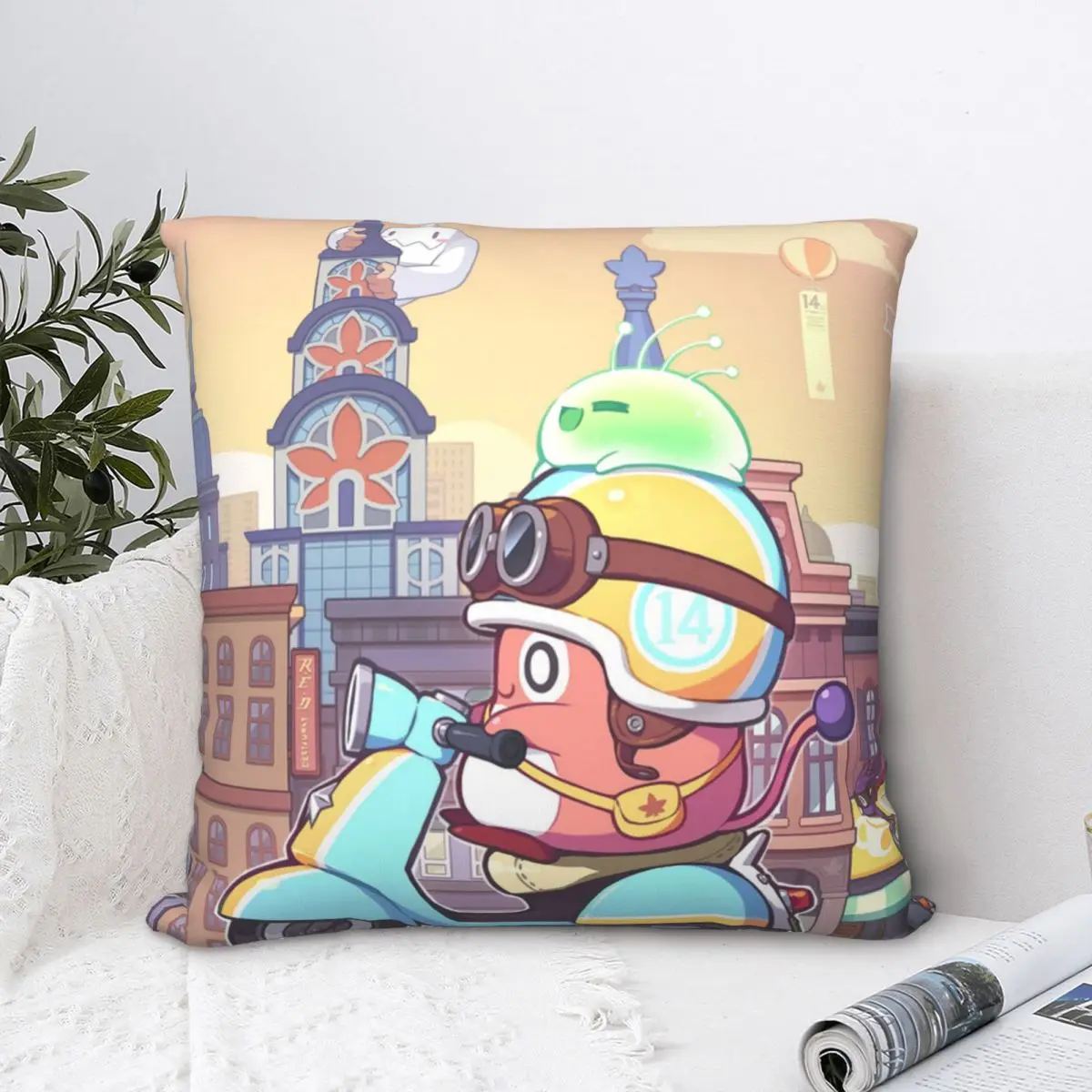 

Cute Pillowcase MapleStory Grandis Casual Games Backpack Cushion For Bedroom DIY Printed Chair Hug Pillowcase Decorative