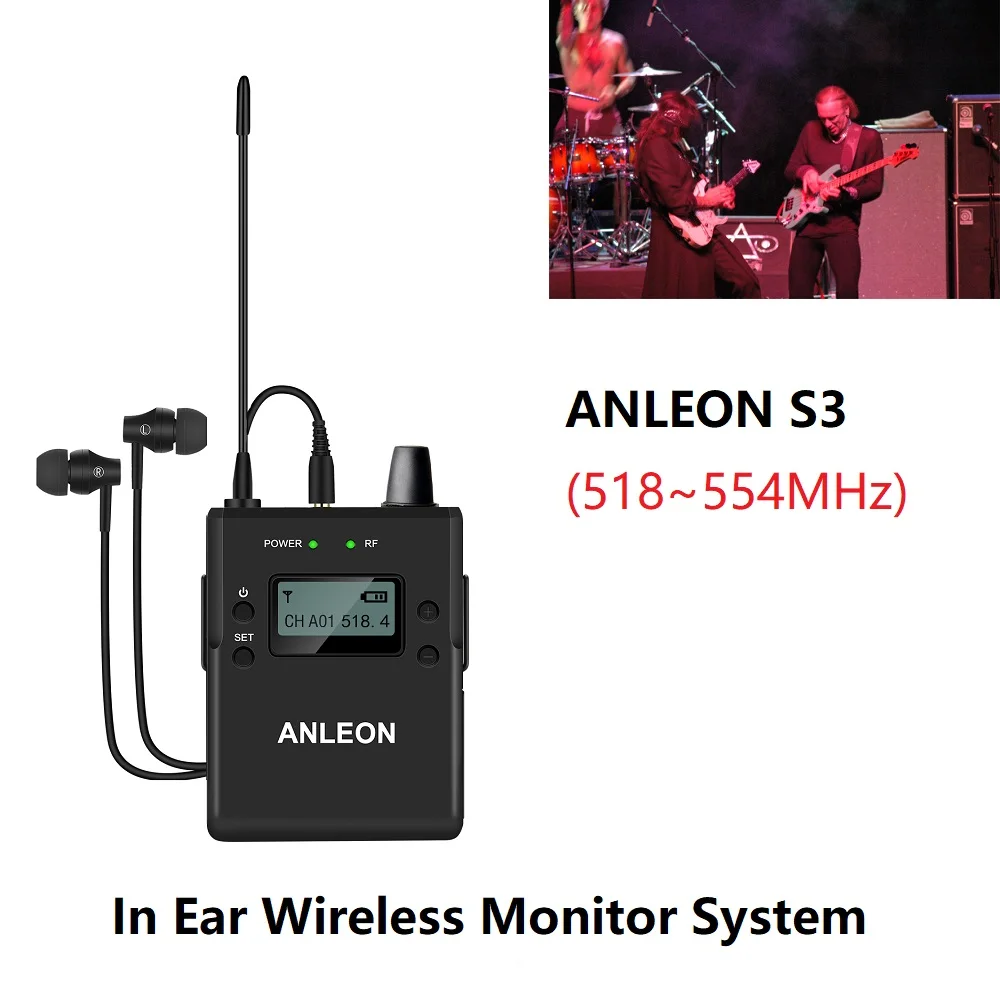 ANLEON S3 Receiver Wireless In-Ear Monitor System item S3 Bodypacks