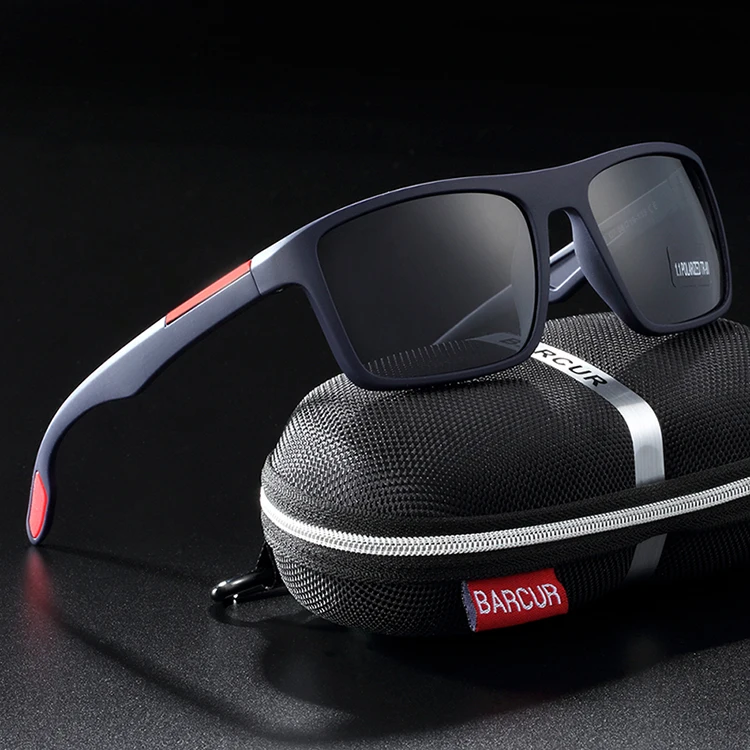 BARCUR Marke Sonnenbrille Männer TR90 Rahmen Ultraleicht Polarisierte Vintage Sonnenbrille Für Frauen Platz Brillen UV400 Schutz – Detail 4