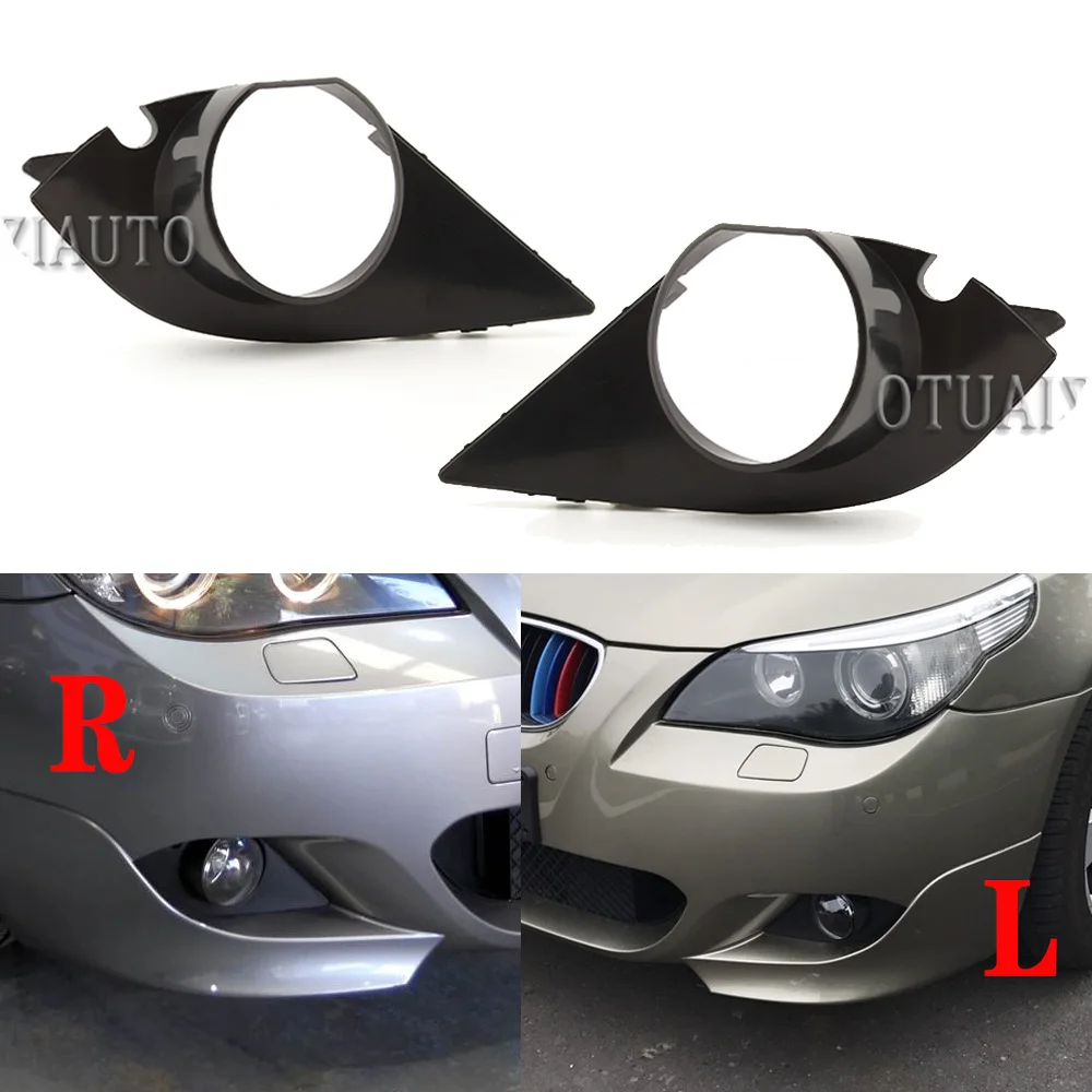 Fog Light Cover Lamp Frame Grille For BMW E60 E61 M Sport 2003-2009 525i 528i 530i 2004 2005 2006-2010 Fog Lights Covers Hole