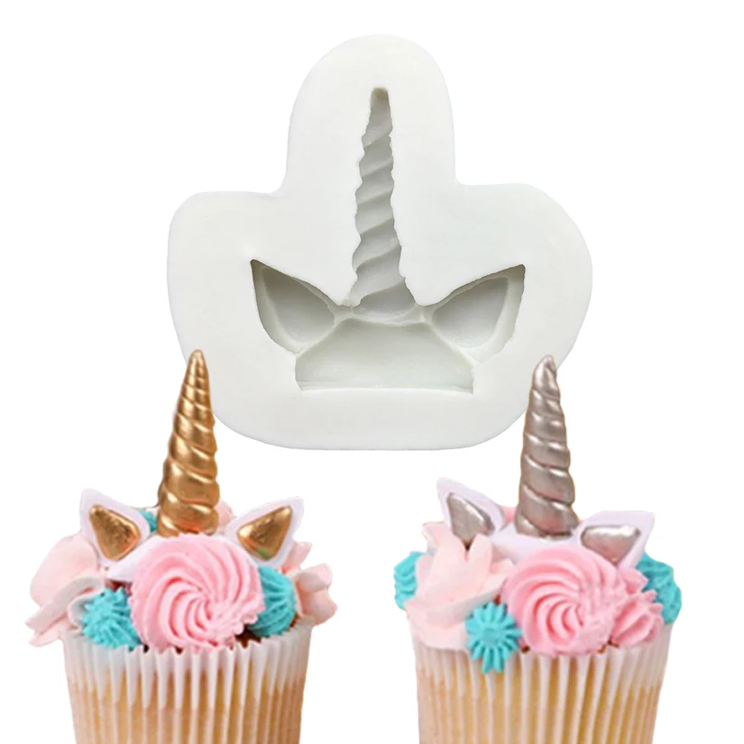 Unicorn Silicone Sugarcraft Mold Resin Tools Cupcake Baking Mould Fondant Cake Decorating Tools