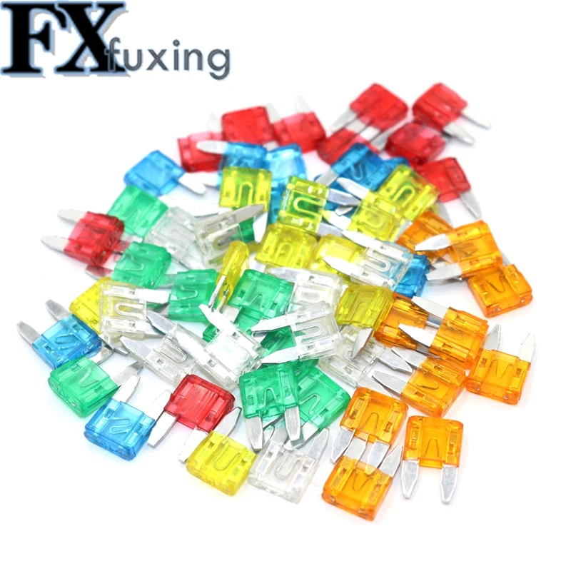 60pcs Mixed Mini Blade Fuse Zinc Alloy and Plastic Material 5A 10A 15A 20A 25 30A AMP Each 10pcs Set For Auto Car Truck