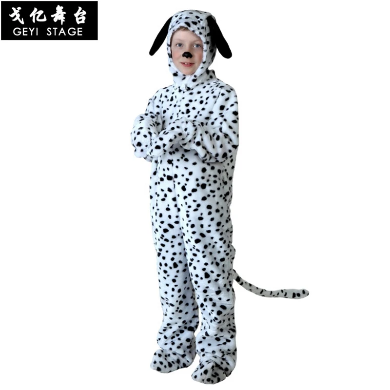 Baby Boys Girls Onesie Dalmatians Spotty Dog Cosplay Costume Flannel Warm Black White Cute Animal Kigurumi Kids Jumpsuit Pajama