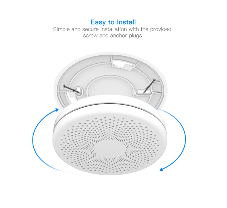 Tuya-alarma de humo 2 en 1 con WIFI, Detector combinado de monóxido de carbono, indicador de alarma de humo, detector de humo