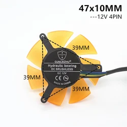 ZOTAC 팬 블레이드 45MM 직경 39MM 구멍 피치 12V 4pin 용 고품질 울트라 조용한 45MM 47MM 그래픽 카드