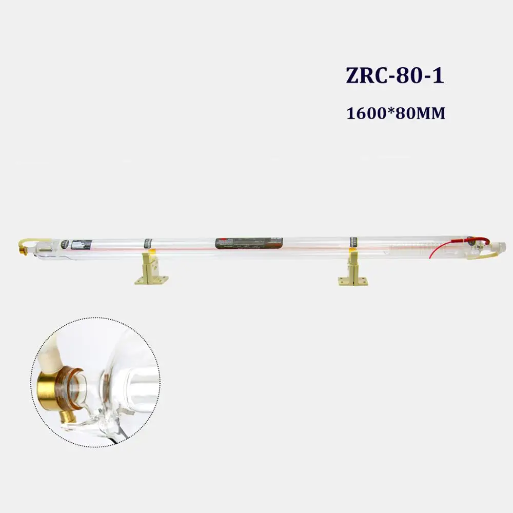 

Laser Tube 1600Mm Length 80W Co2 Laser Tube With Long Lifespan Zurong