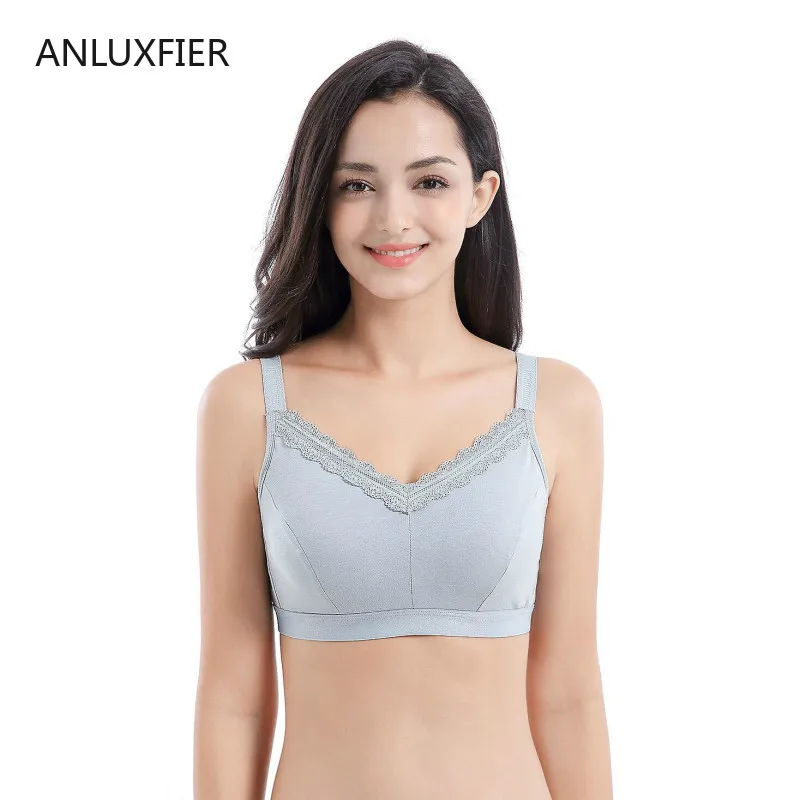 

H9684 Artificial Boobs Bra Surgical Resection Mastectomy No Steel Ring Bras Lingerie Pure Color Comfortable Cotton Underwear Bra