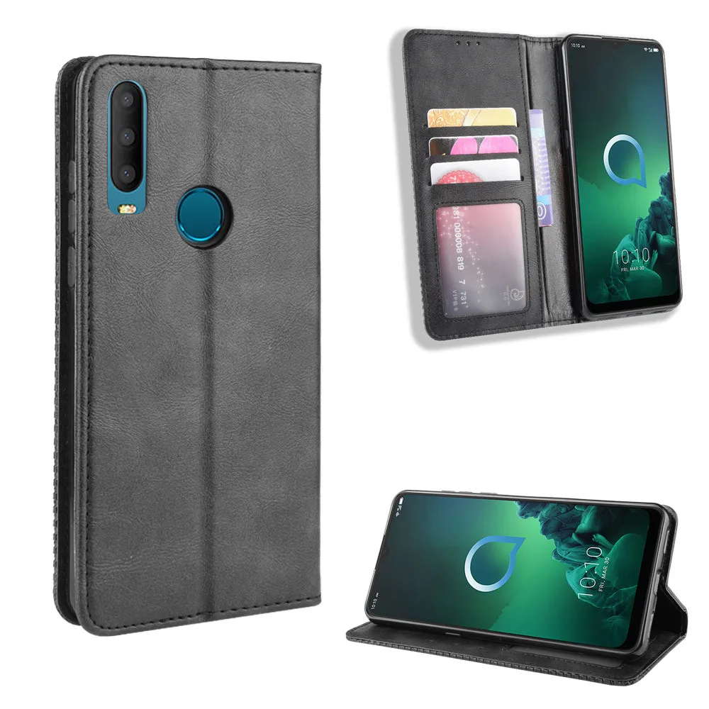 For Alcatel 3X 2019 Case Luxury Flip PU Leather Wallet Magnetic Adsorption Case For Alcatel3X 2019 3 X 5048U 5048Y Phone Bags