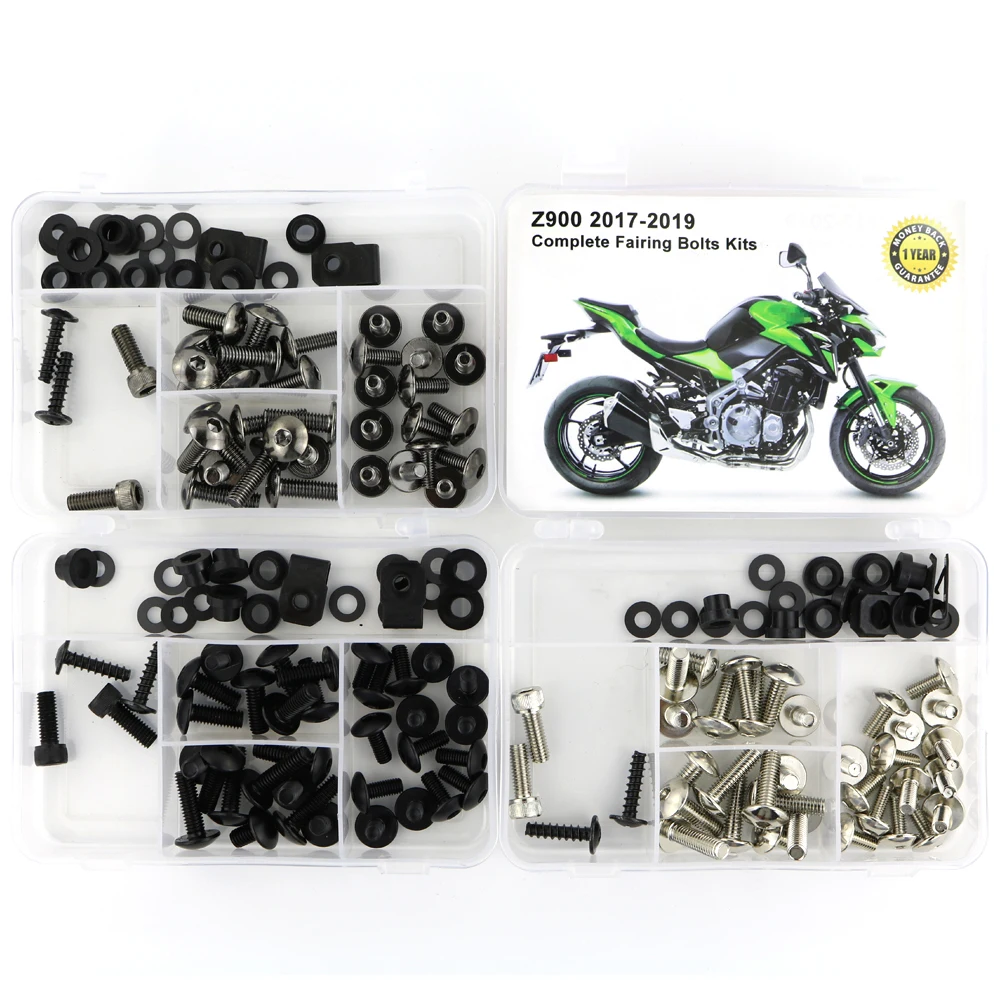 

For Kawasaki Z900 2017 2018 2019 2020 2021 Motorcycle Full Fairing Bolts Kit Complete Cowling Side Cover Screws Clips Speed Nuts