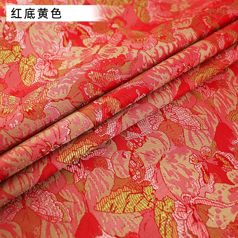 Satin fabric for sewing imitation silk brocade jacquard fabrics high quality cheongsam and kimono garment material