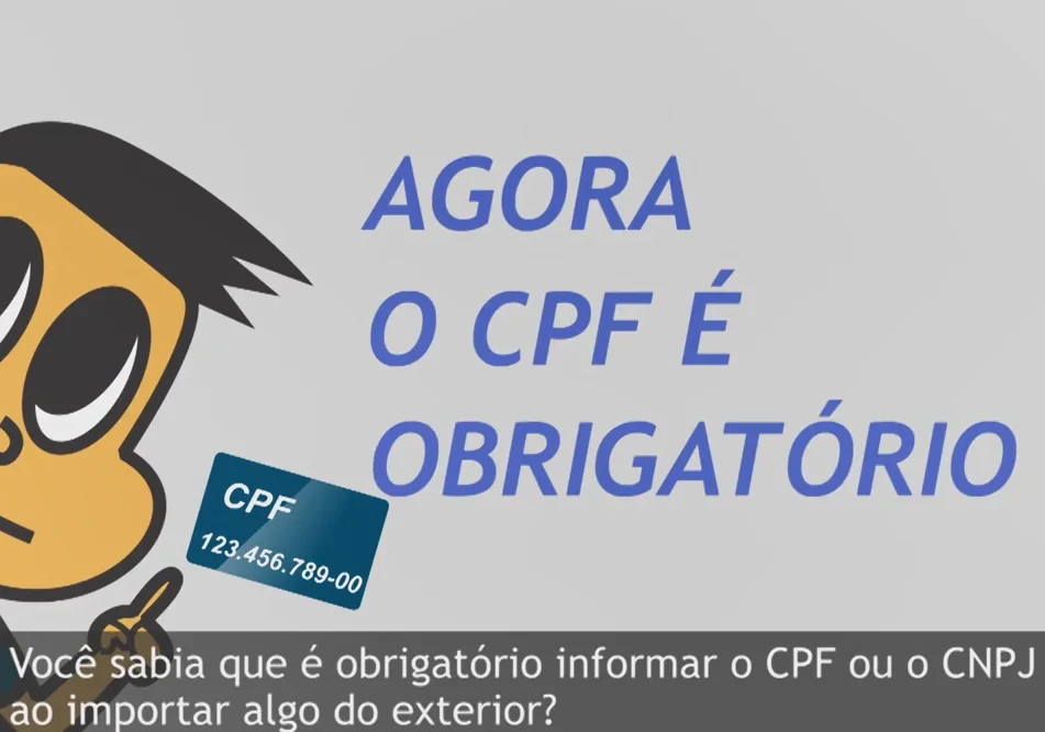 

Видео покупателей, подтверждающих CPF (покупатели, перейдите на веб-сайт почты, чтобы зарегистрировать информацию CPF и сопутствующую информацию о посылке)