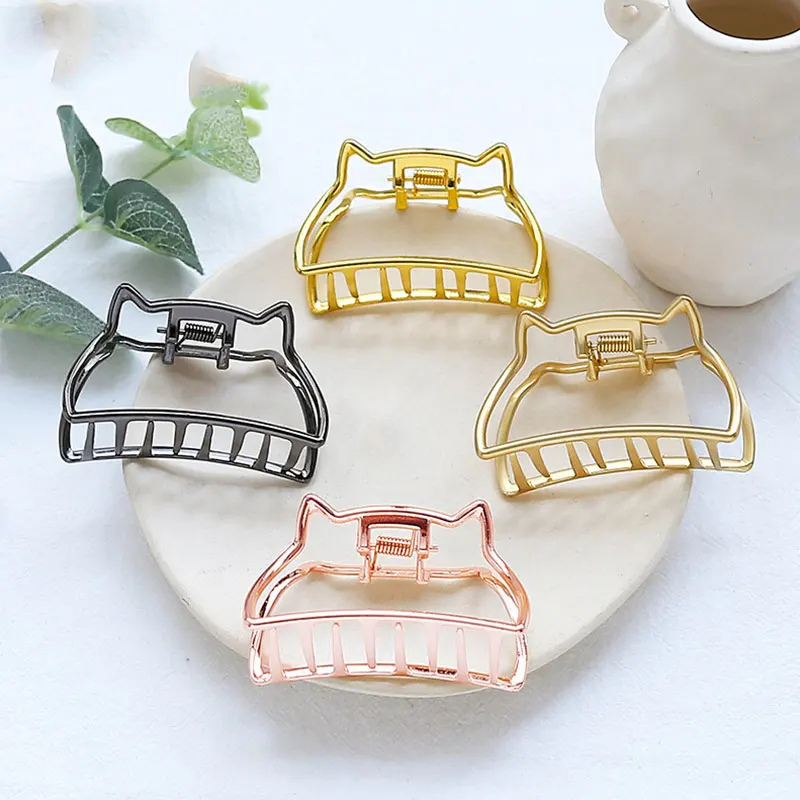 Jepit Rambut Jepit Rambut Jepit Rambut Jepit Rambut Telinga Kucing Cakar Rambut Logam Antik Wanita Anak Perempuan Alat Penata Rambut Aksesori Rambut Populer