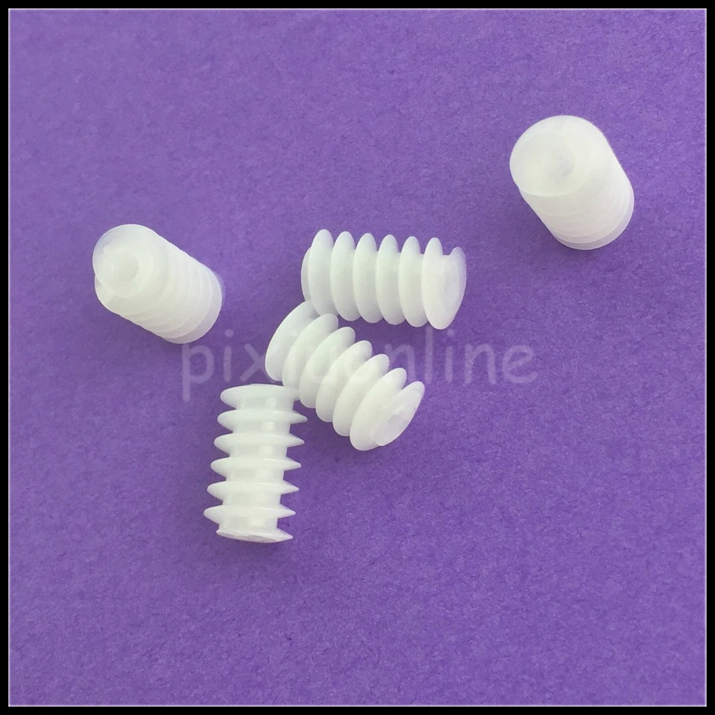 

10pcs Worm Gears White Right Hand Plastic 6*10 (2A) 2mm Hole Turbine 0.5 Module J256 Reduction DIY Model Parts