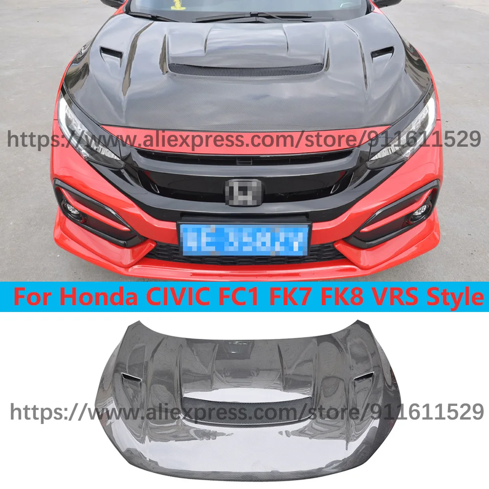 

Carbon Fiber Front Bonnet Hood Cover For HONDA CIVIC FCI FK7 FK8 10TH 2016-2020 Car Styling