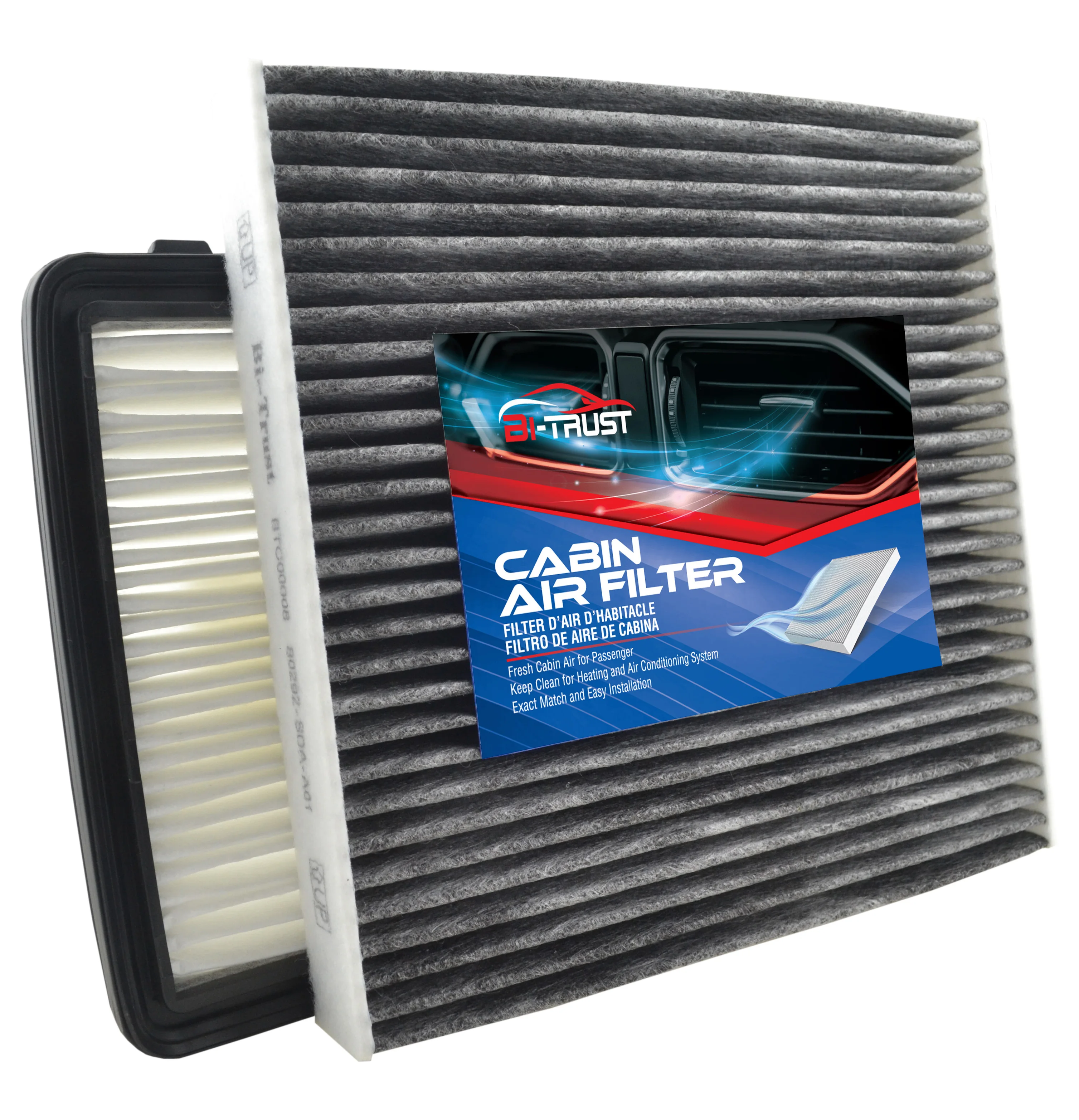 Bi-Trust Combo Set Engine &Cabin Air Filter for Honda Civic L4 1.3L Hybrid 06-11 CF10134 80292-SDA-A01