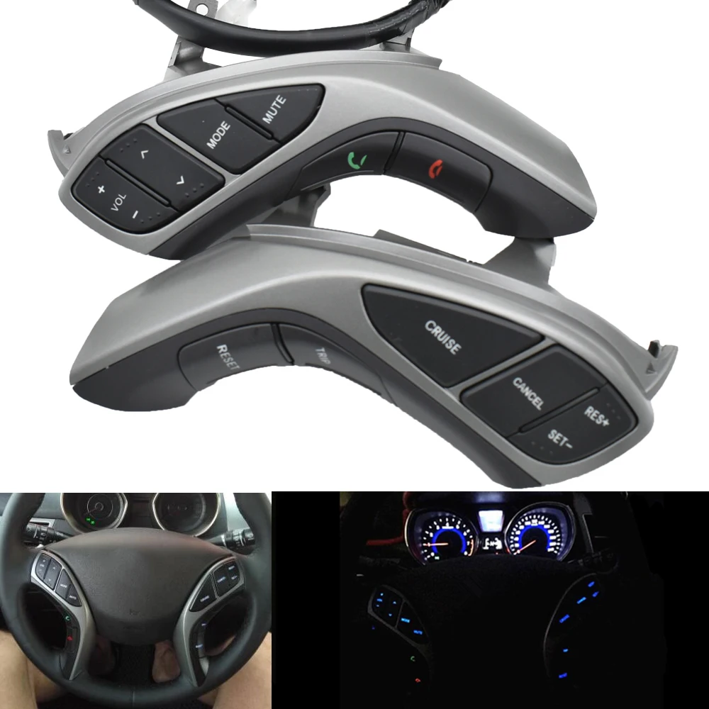 High quality Steering Wheel Button Phone Cruise Control Switch For Elantra 2012-2015 AT 2012-2014 i30 MT