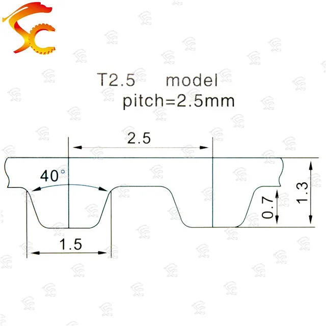 Free shipping 50Meters T2.5 10MM Open Timing Belts width 10mm pitch 2.5mm Neoprene with fiberglass Trapezoid 3D Printer