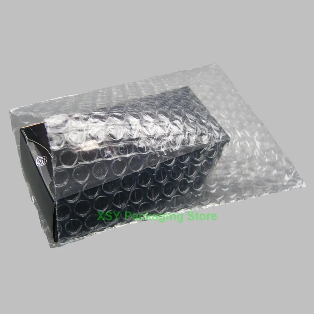 500 piezas de bolsas de burbujas transparentes de 3 "x 3,5" (80 x 90 mm), sobres de embalaje de plástico de tamaño pequeño, bolsas de paquete de polietileno, parte superior plana abierta