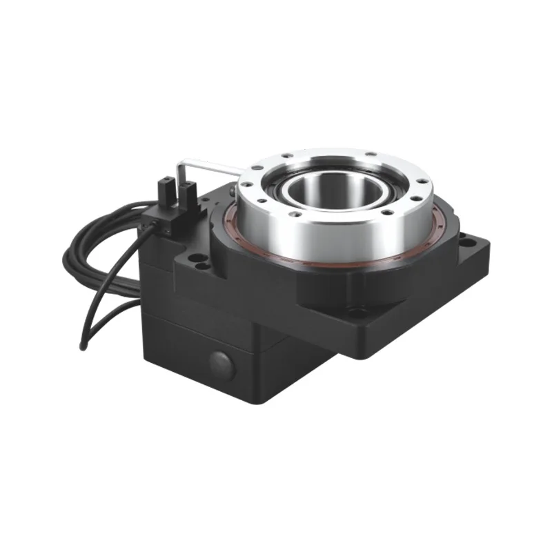 ZBT85-60 Hollow Rotating Platform Turntable Gearbox Reducer Ratio 5:1 10:1 for 400W AC Servo Motor Input  Shaft 14mm