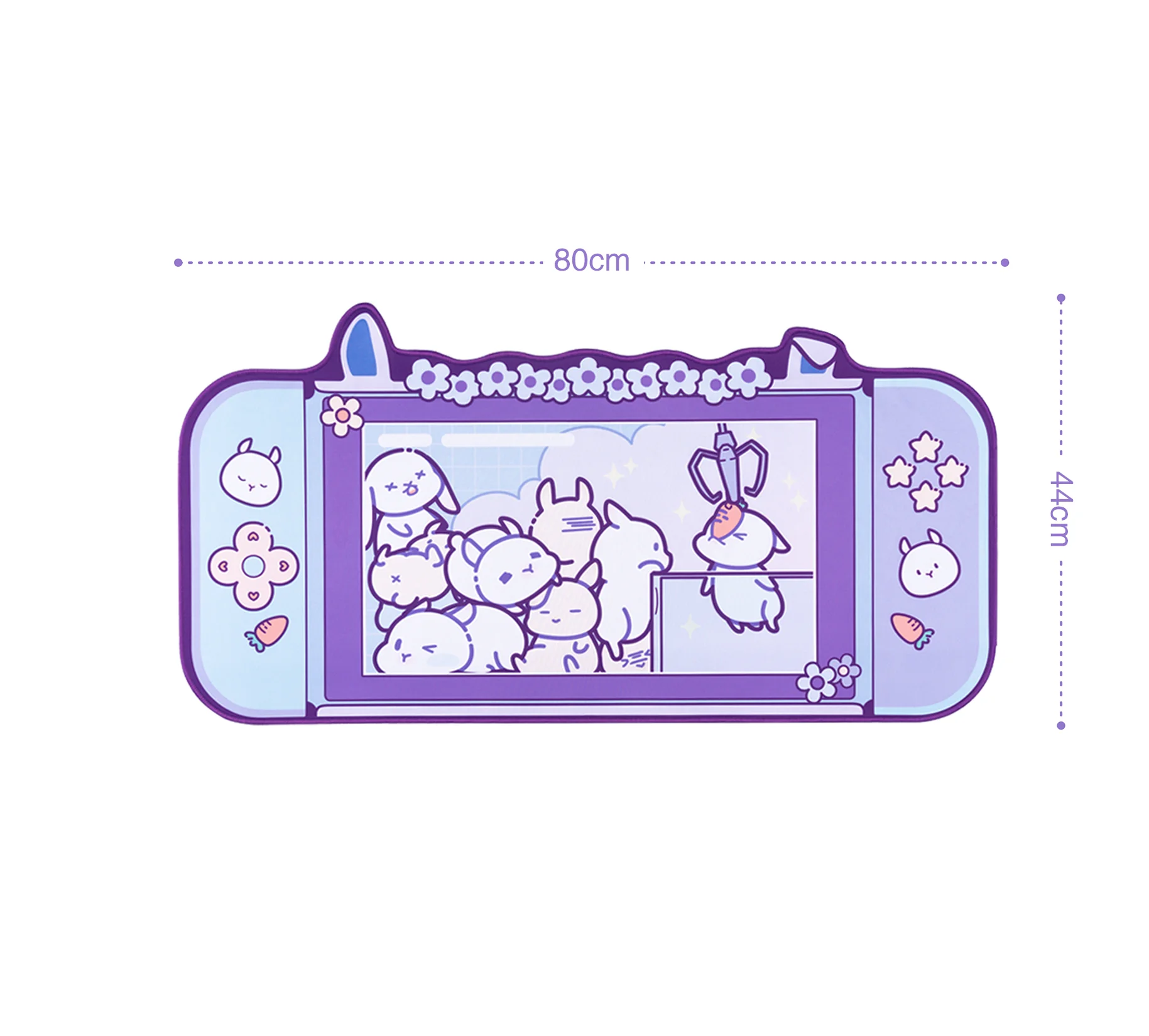 Lớn Kawaii Miếng Lót Chuột Chơi Game Thỏ Tai XXL Bàn Làm Việc Kèm Cổ Tay Không Thấm Nước Bọc Chống Trượt Bàn Để Laptop phụ Kiện