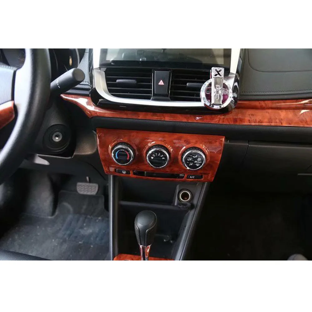 For Toyota Vios FS Yaris L 2016-2020 Car Dashboard Air Conditioner Adjust Switch Button Panel Frame Cover Trim ABS Styling