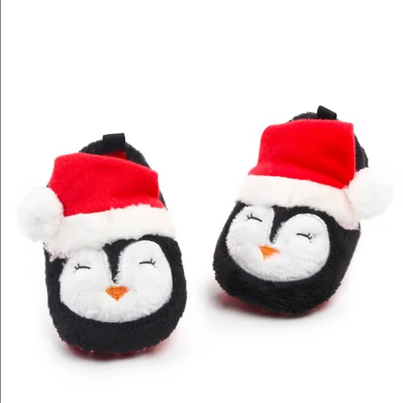 Lovely Cartoon Baby Shoes Infants Autumn Winter First Walkers Toddler Fleece Warm Shoes Booties For Christmas Gift