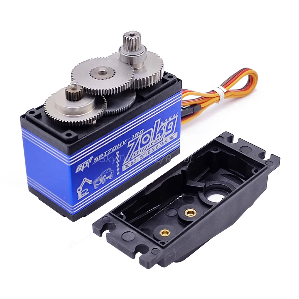 SPT70HV 4.8-8.4V High Torque 70KG Metal Gear Digital Servo 180°/270° 15T Metal Arms For 1:5 RC Model Car BAJA Traxxas Robot Diy