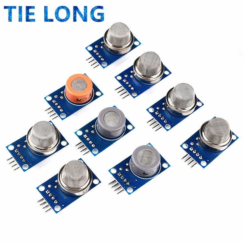 MQ-2 MQ-3 MQ-4 MQ-5 MQ-6 MQ-7 MQ-8 MQ-9 MQ-135 di Rilevamento di Fumo metano liquefatto Modulo Sensore di Gas per Arduino Starter Kit FAI DA TE