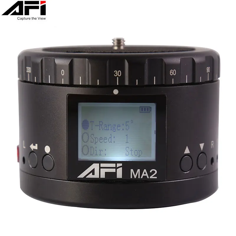 AFI MA2 360 Time Lapse Video Camera Rotator Panorama Tripod Head LED For Canon Nikon Sony DSLR Phone 360 Gopro Timelapse Panning