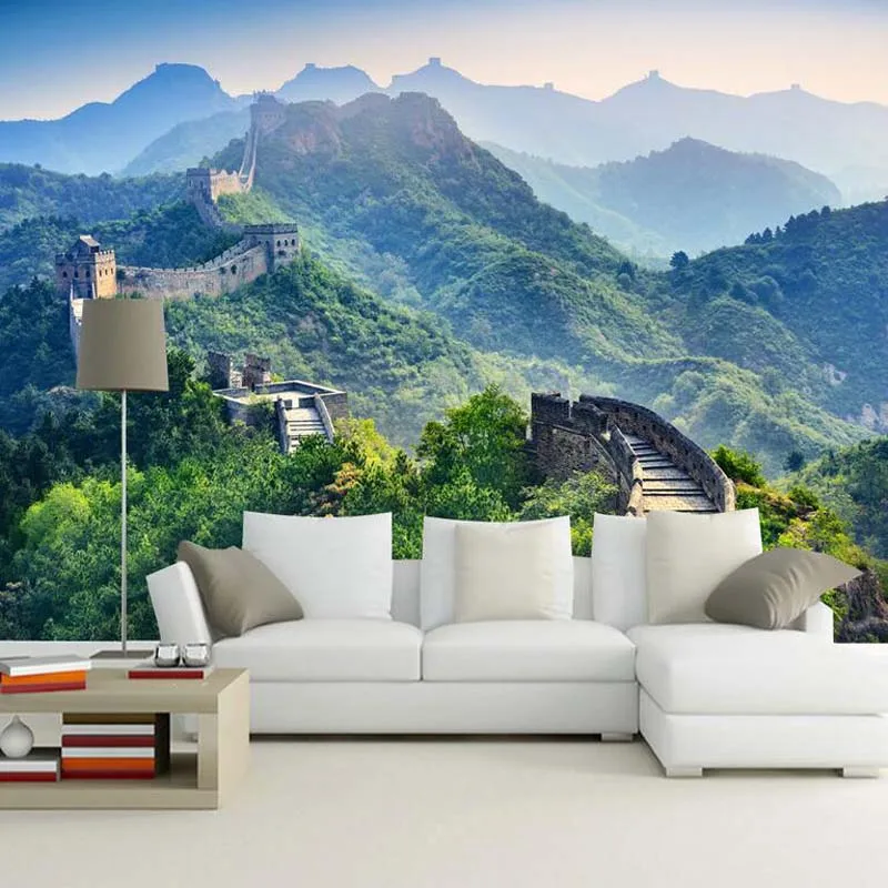 Bacal 3D Papel Murals Wallpaper Chinese Style Great Wall Natural Scenery 3d Wall Photo Mural Wall paper for Living Room