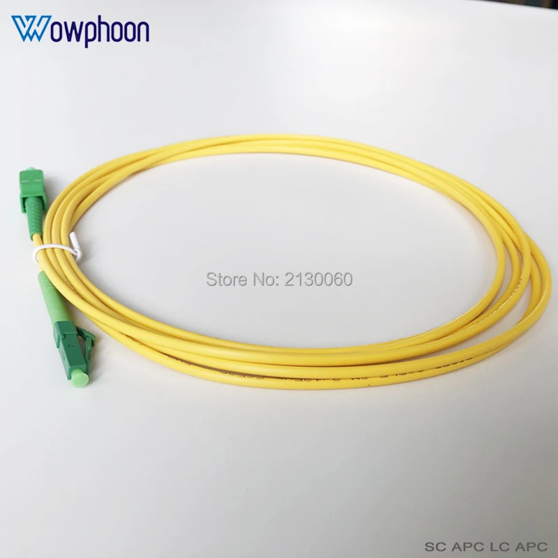 Cavo patch in fibra ottica 2m SC APC a LC APC modalità simplex, 3.0mm, cavo jumper FTTH, g657b3, patchcord in fibra 20 pezzi