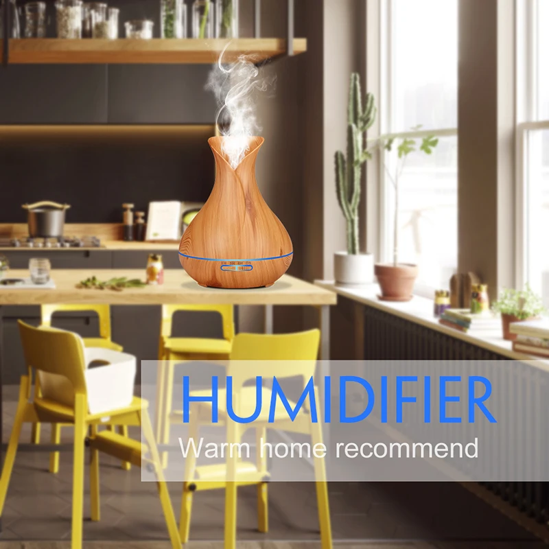 500ML Air Humidifier Diffuser Wireless Remote Control Atomization Purification 7-color LED Night Light Suitable For Home Office